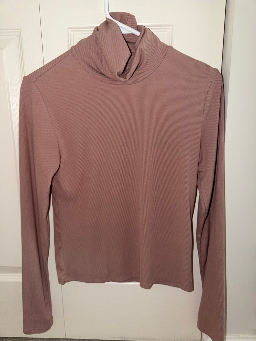 One Step Up Mauve Long-Sleeve Turtleneck Top